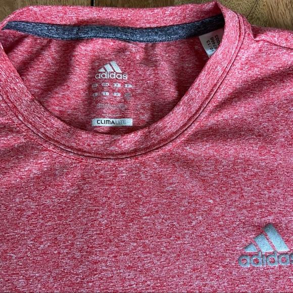 Adidas Climalite Red T Shirt Size Medium - Picture 3 of 5